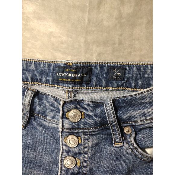 Lucky Brand Jeans Womens Blue Light Wash Ava Mid Rise Button Fly Ankle 10/30 - Picture 4 of 11
